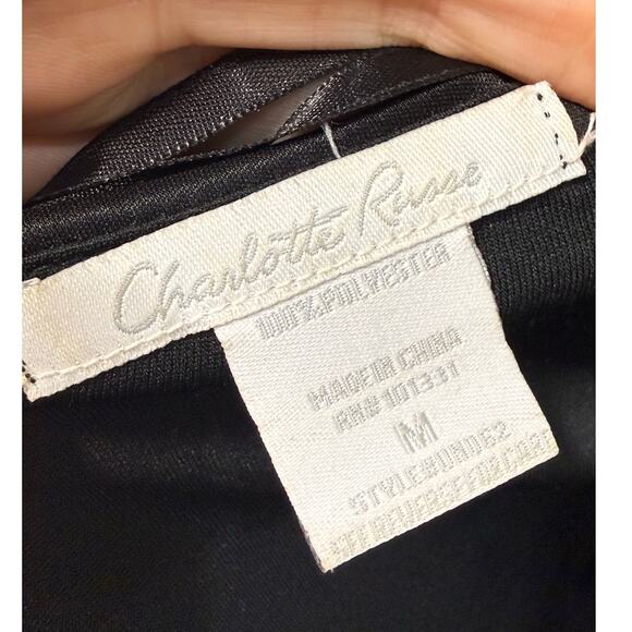 Vintage 90s Y2K Charlotte Russe‎ Long Maxi Dress Halter Whimsygoth Prom Black M - Picture 12 of 13